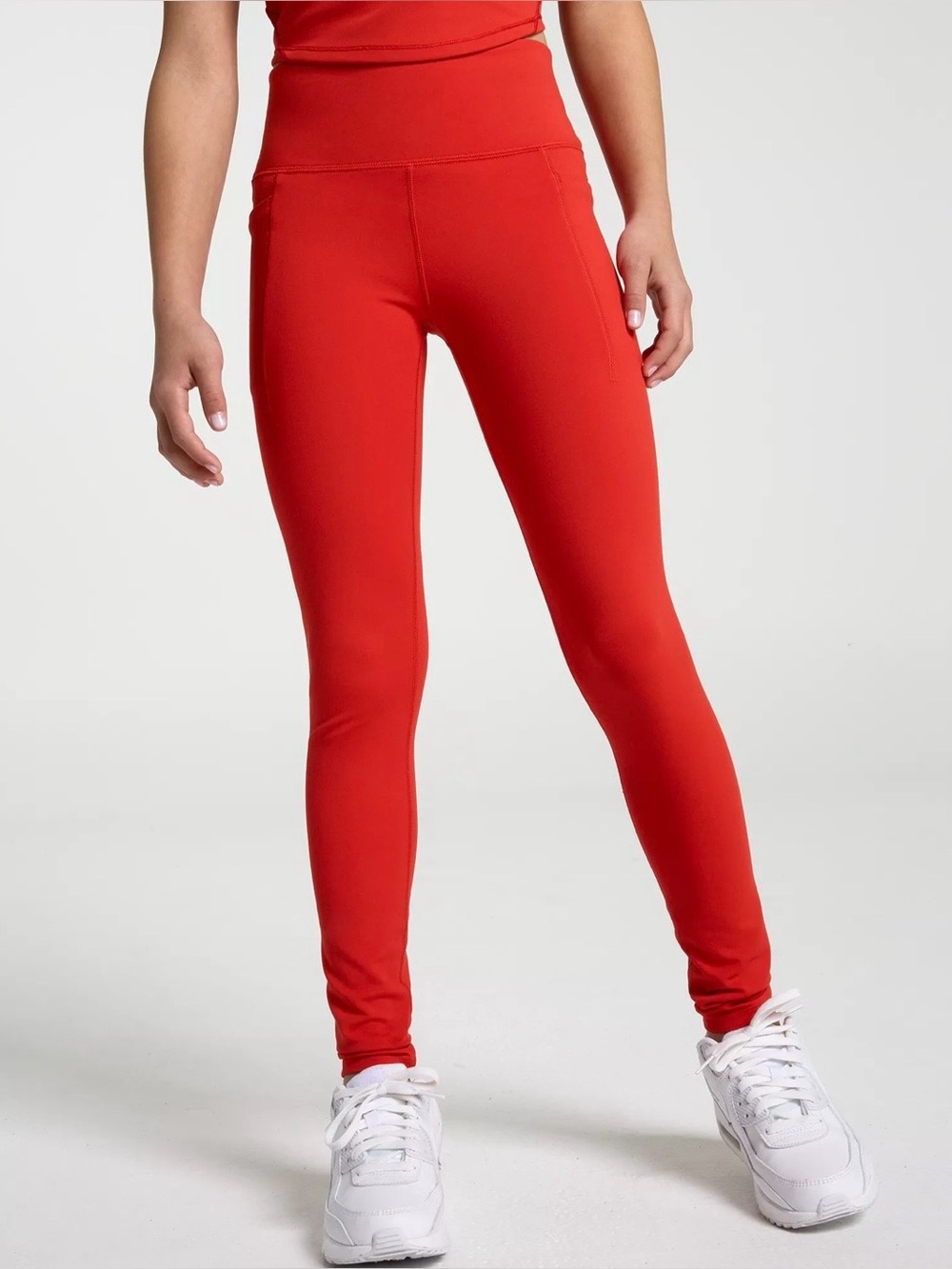 DSG Bright Red High-Waist Kids Leggings